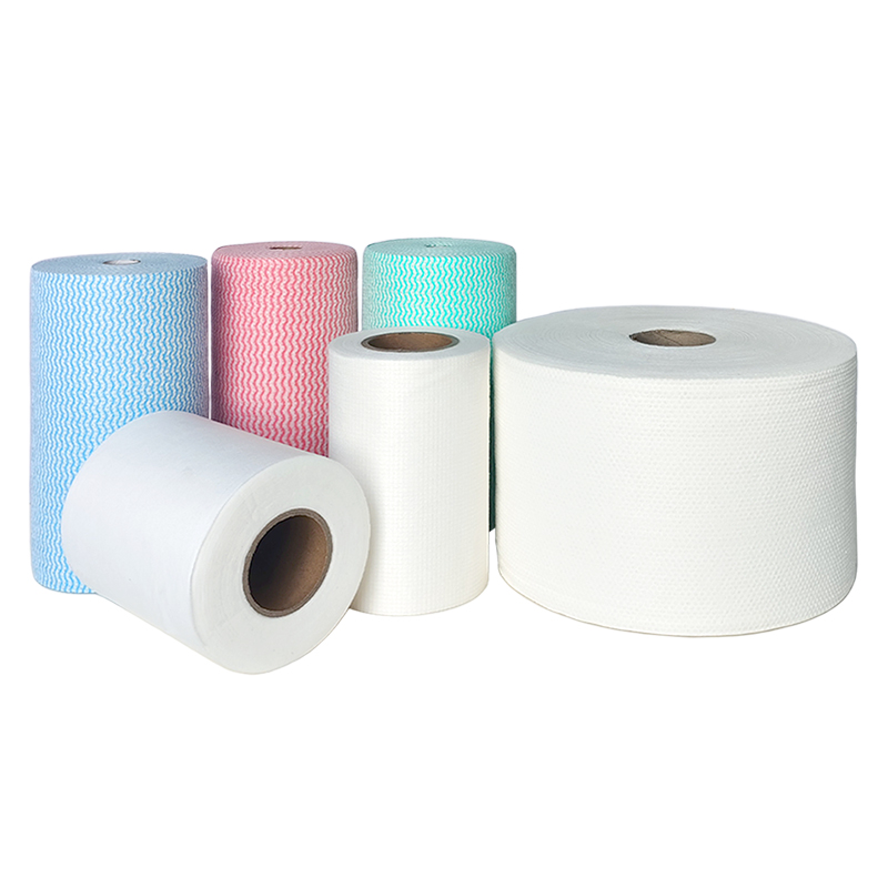 Дышащий тисненный одноразовый полотенца неткана для мокрой салфетки Viscos Cotton Spunlace Не тканая ткань